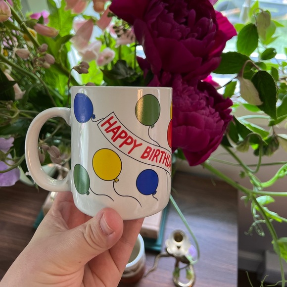 vintage happy birthday mug - Picture 5 of 5